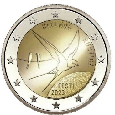 Euro Estonie Hirondelle Rustique Euro Commemorative Fr