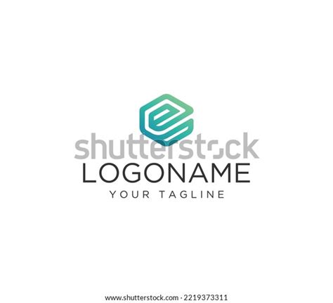 Letter E Geometric Logo Design Vector Stock Vector Royalty Free