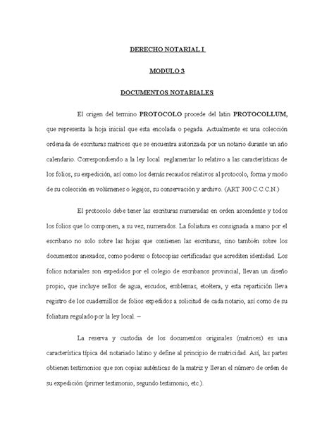 Notarial Segundo Parcial Derecho Notarial I Modulo Documentos