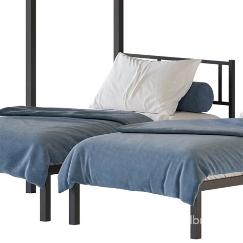 Metal Triple Bunk Beds 3d model Buy Download 3dbrute