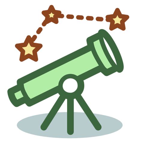 Telescope Pixel Buddha Premium Lineal Color Icon