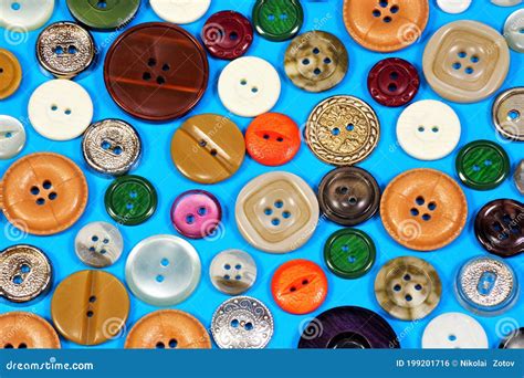 Buttons, Different Sizes, Colors and Shapes. Tailor`s Background for Design and Creativity Stock ...