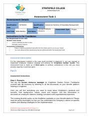 Manage Employee Relations Assessment Task V Docx Strathfield