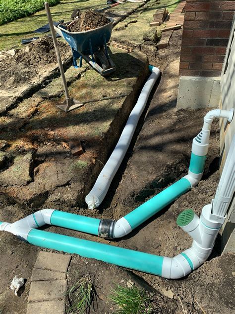 Foundation Water Drainage System Install With French Drain Sump Pump