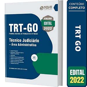 Caderno de Questões TRT GO Técnico Área Administrativa Solução