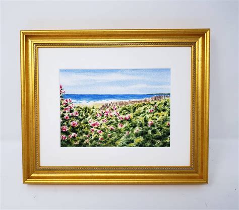 Beach Roses Watercolor Painting Prints Seaside Roses Print - Etsy