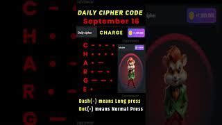 Daily Cipher Hamster Kombat Today September Hamster Kombat Daily