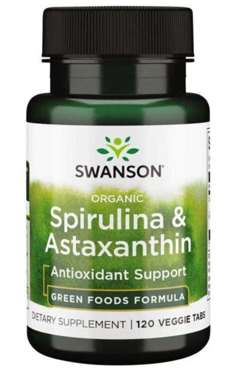 Spirulina Astaxanthin 120 tabletek Swanson Skład Cena Opinie