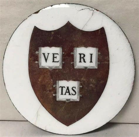 Ve Ri Tas Significado - VINTAGE HARVARD UNIVERSITY VE RI TAS SHIELD ENAMEL on COPPER | #2055538637