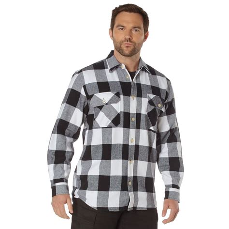 Extra Heavyweight Brawny Buffalo Plaid Flannel Shirt Long Sleeve Rothco 4739 Ebay