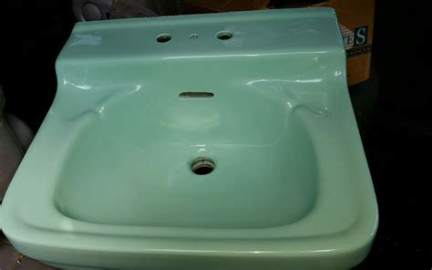 Vintage Mid Century Seafoam Green Standard Bathroom Sinkplease Read