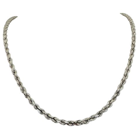 14k White Gold 405g Solid Diamond Cut 45mm Rope Chain Necklace 22