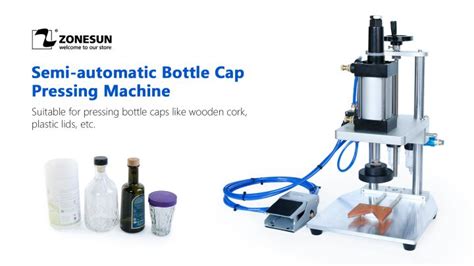 ZONESUN Semi Automatic Capping Machine ZS XG70ZC Pneumatic Small Bottle