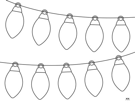 Christmas Light Templates Free Printable Pages Printabulls