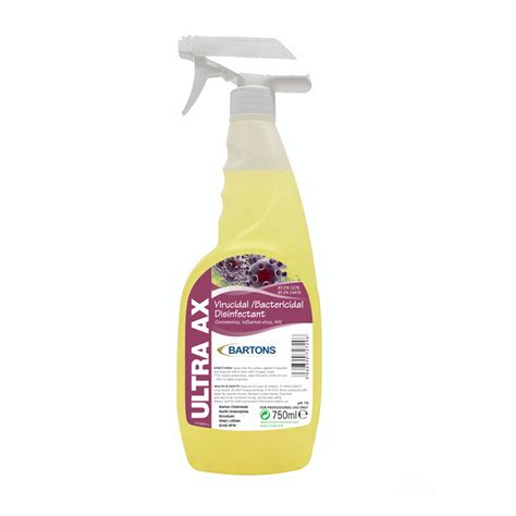 Ultra AX Virucidal / Selgiene Extreme 1x6 759ml spray bottles - Bartons