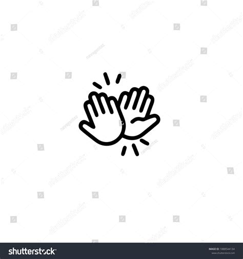 High Five Symbol Logo Vector Illustration Stock Vector (Royalty Free) 1888544134 | Shutterstock