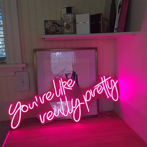 Youre Like Really Pretty Neon Sign Custom Neon Sign Lash Room Etsy