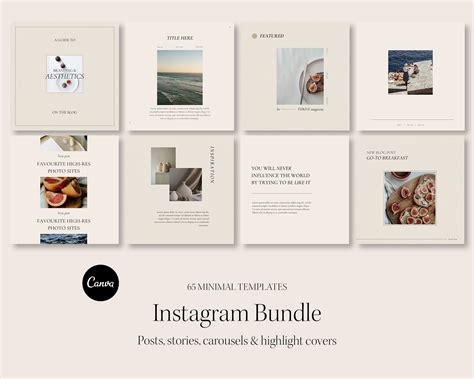 65 Minimalist Instagram Templates Minimalist Instagram - Etsy