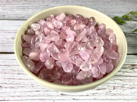 Pink Quartz Rose Quartz Crystal Chips Rose Quartz Chips Pink Etsy