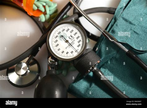 A Blood Pressure Cuff Stethoscope And Losartan 100 Mg Tablets A Drug