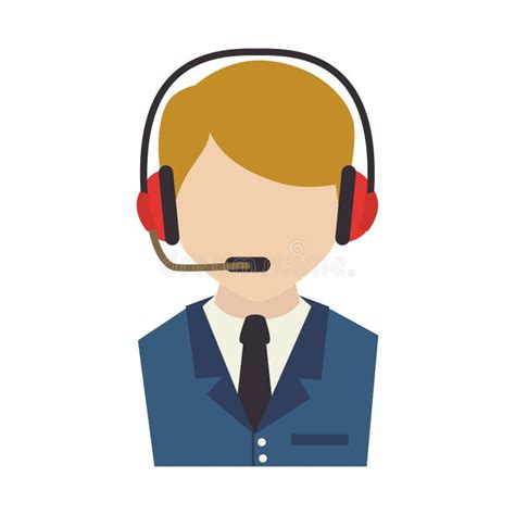 Call Center Agent Service Icon Stock Vector Illustration Of Helpline