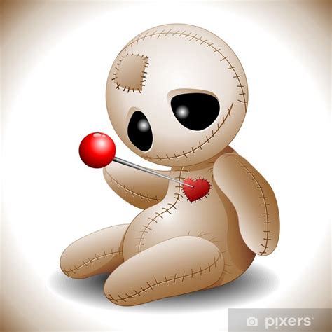 Fototapete Voodoo Puppe Voodoo Puppe Cartoon Love Liebe Und Herz