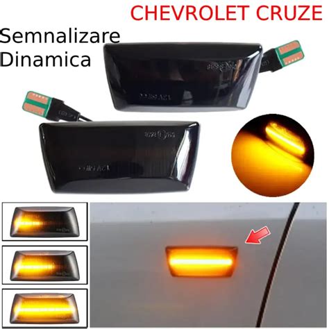 Set 2 Lampi Semnalizare Dinamica Secventiala Aripa CHEVROLET Cruze