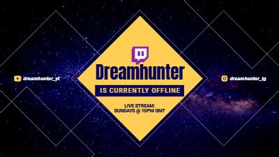 Free and Customizable Twitch Offline Banner Templates - Snappa