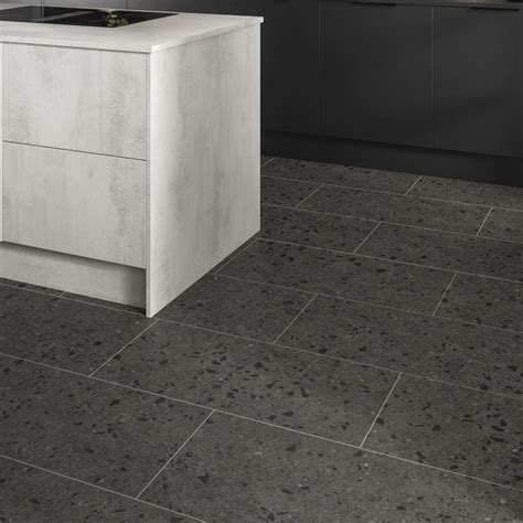 Oake And Gray Grey Terrazzo Xl Luxury Rigid Vinyl Flooring With