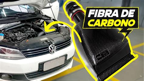 Intake Esportivo Fibra De Carbono Completo Para Volkswagen Ea