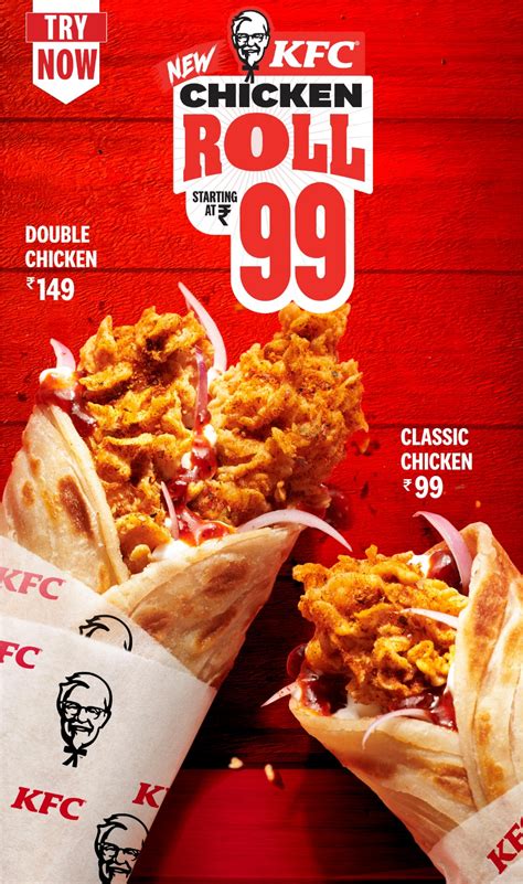 Kfcs Launched Classic Chicken Roll And Double Chicken Roll 99 The