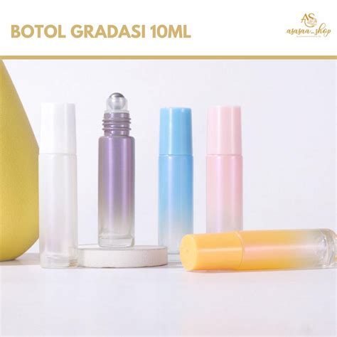 Jual Botol Roll On Kaca Gradasi Pastel 10ml Botol Refill Essential