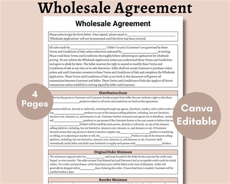 Wholesale Agreement, Wholesale Success Unleashed: Contracts, Agreements