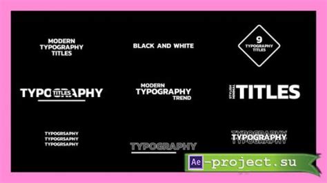 Videohive Typography Titles Text Project For After