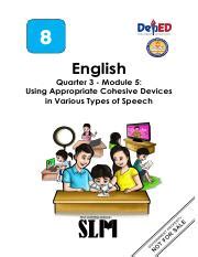 Grade 8 ENG Quarter 3 MODULE5 Pdf 1 8 English Quarter 3 Module 5