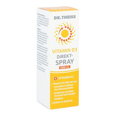 Dr Theiss Vitamin D3 Direkt Spray 2000 Internationale Einheiten 20 Ml