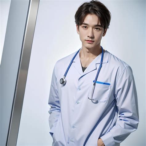 Premium Photo | Attractive Korean Male Doctor Portrait