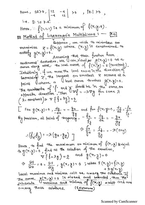 SOLUTION Methods Of Lagrange Multipliers Mathematics Studypool