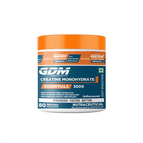 100 Pure Creatine Monohydrate Powder Unflavoured Gdm