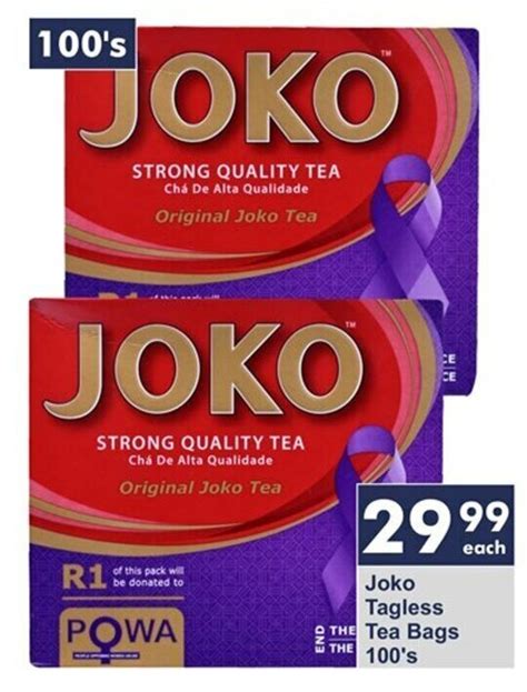 Joko Tagless Tea Bags 100s Offer At President Hyper