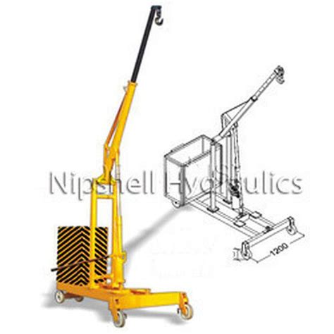 Automatic Hydraulic Floor Crane U Type With Highest Hook Height