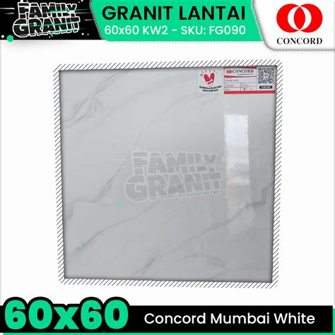 Jual Granit Lantai 60x60 Concord Mumbai White Motif Marmer Carara