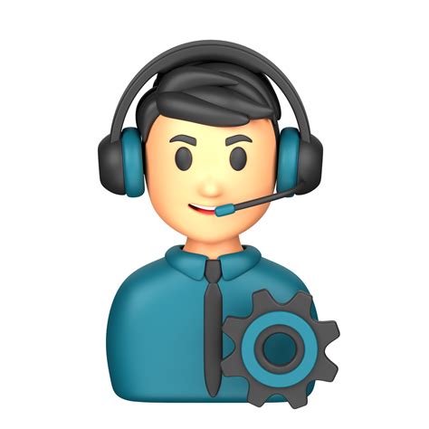 3d Icon Illustration Tecnical Support 27246563 Png