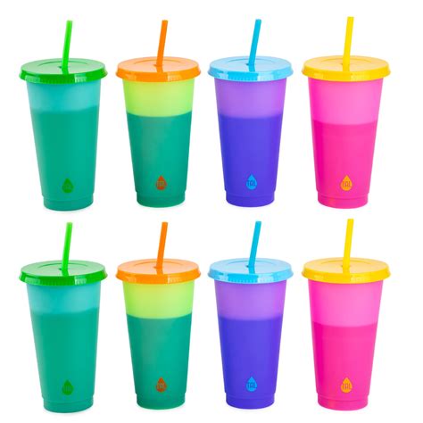 TAL Color Changing Tumbler Cups 24 Fl Oz Multi Color 8 Pack Walmart