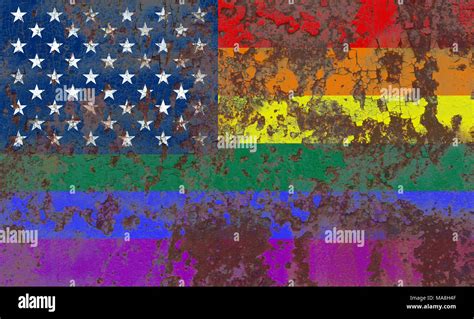 USA gay grunge flag, LGBT USA flag Stock Photo - Alamy