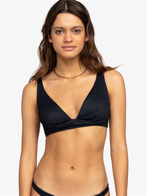 Rib Roxy Love The Roller Bikini Top For Women Roxy