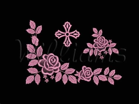 Roses Church Set Machine Embroidery Design