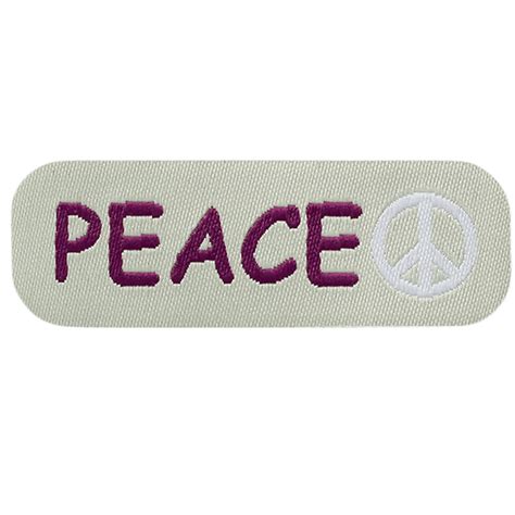 Ecusson thermocollant Étiquette beige Peace Snaply