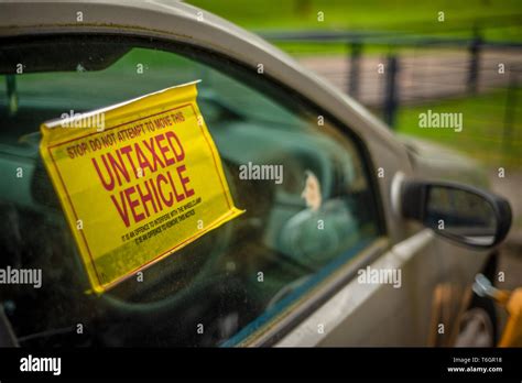 Untaxed Vehicle Warning Hi Res Stock Photography And Images Alamy