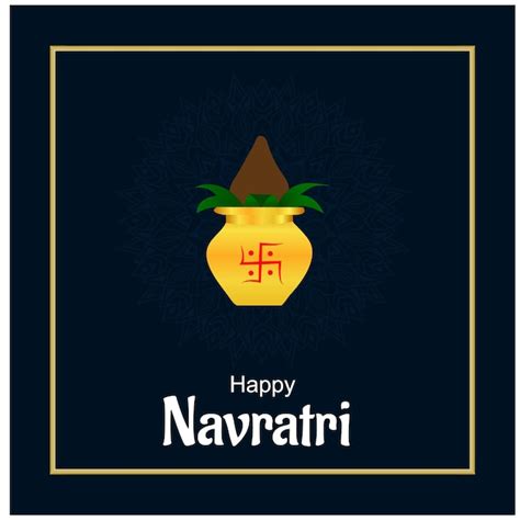 Glücklich Navratri Fest Von Indien Feier Kreativ Vektor